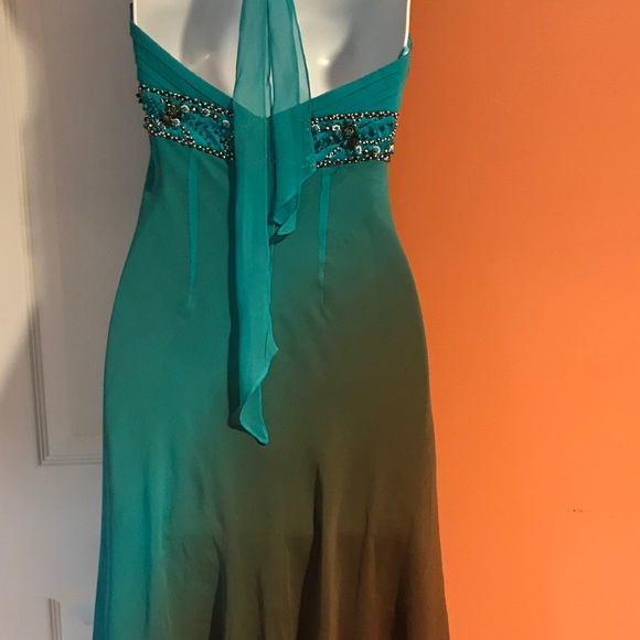 STUNNING DESIGNER SUE WONG Women’s 100% Silk Two Toned Layered Dress, 6 - Picture 6 of 7